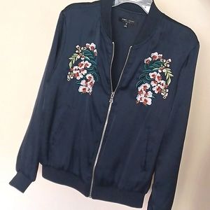 Romeo and Juliet jacket, navy blue with beautiful embroidery, wind,rain or shine
